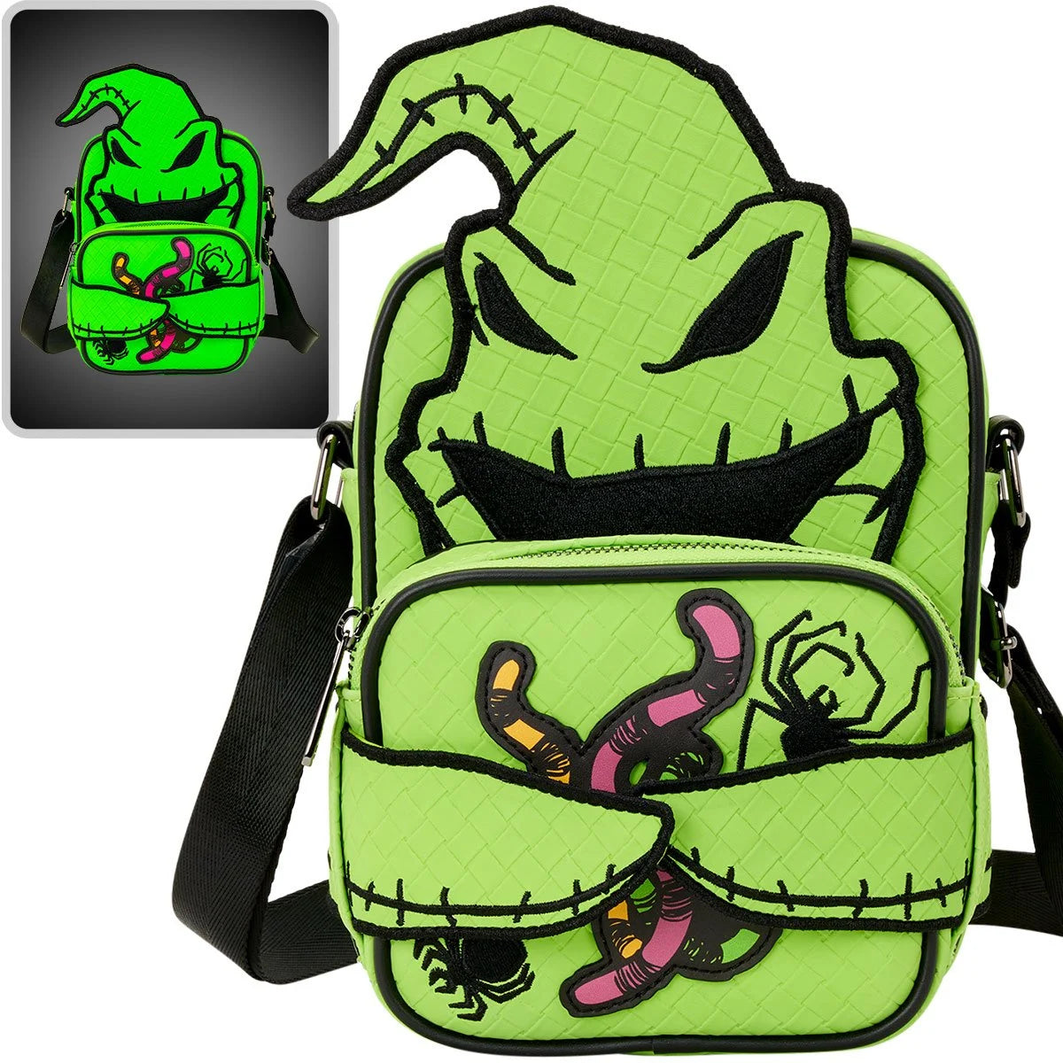 Loungefly – The Nightmare Before Christmas Oogie Boogie Glow Crossbuddies Bag
