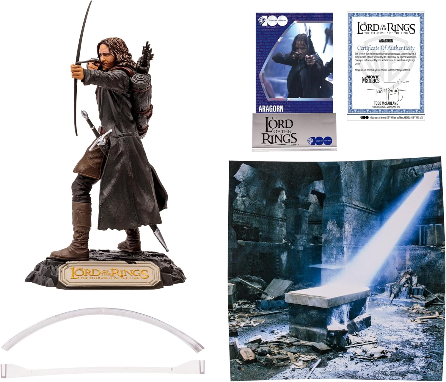 Movie Maniacs – Aragorn (WB 100th Anniversary) Posed Figure (Limited Edition)